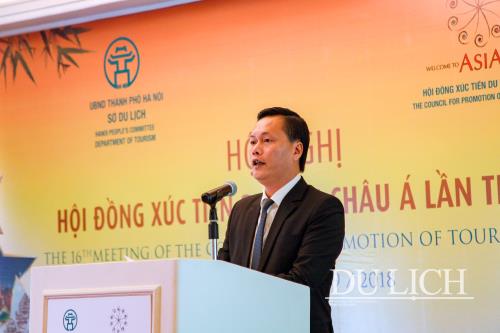 Giám đốc Sở Du lịch Hà Nội Trần Đức Hải phát biểu tại hội nghị